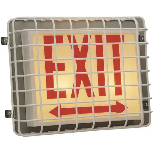 9-Gauge Coated Steel Wire White Damage Stopper Exit Sign Protection 9-Gauge Coated Steel Wire White Damage Stopper Exit Sign Protection