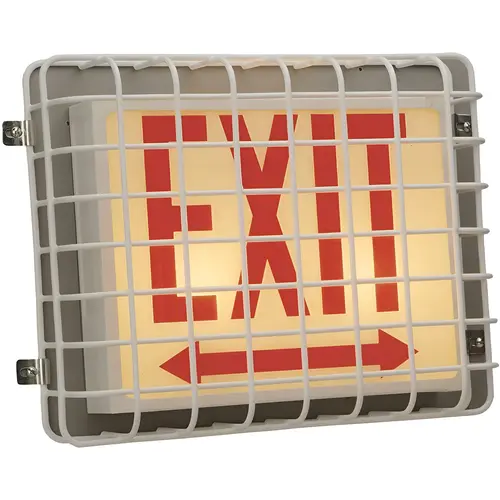 9-Gauge Coated Steel Wire White Damage Stopper Exit Sign Protection 9-Gauge Coated Steel Wire White Damage Stopper Exit Sign Protection