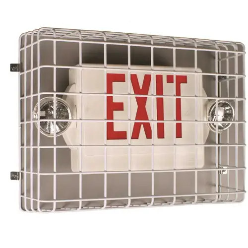 9-Gauge Large Coated Steel Exit Sign Damage Stopper and Protective Cover