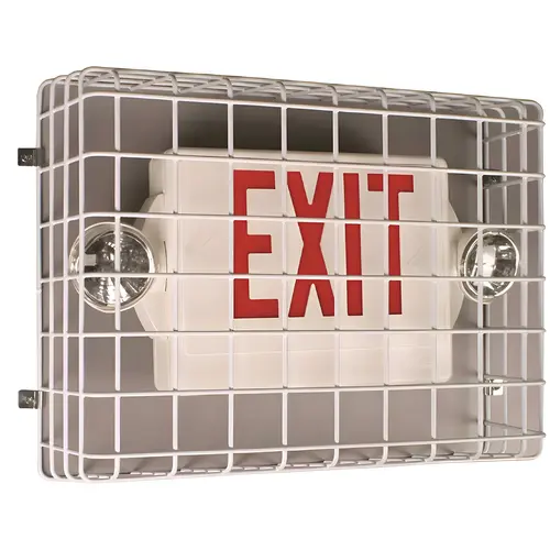 9-Gauge Large Coated Steel Exit Sign Damage Stopper and Protective Cover 9-Gauge Large Coated Steel Exit Sign Damage Stopper and Protective Cover