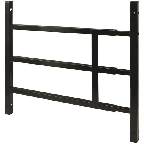 16 in., Carbon Steel, Fixed 3-Bar Window Grill in Black (Width Expandable) 16 in., Carbon Steel, Fixed 3-Bar Window Grill in Black (Width Expandable)