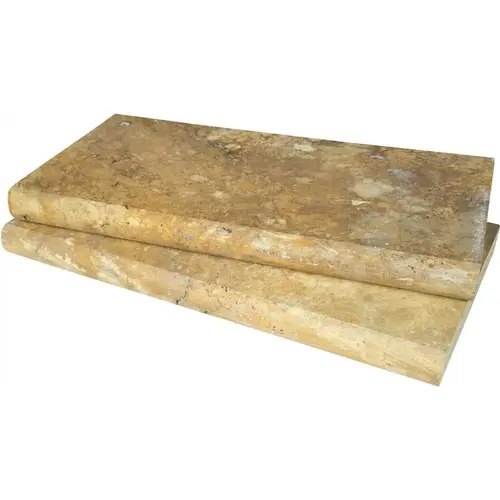 12 in. x 24 in. Riviera Gold Travertine Pool Coping (15 sq. ft./Pallet) - pack of 15 12 in. x 24 in. Riviera Gold Travertine Pool Coping (15 sq. ft./Pallet) - pack of 15