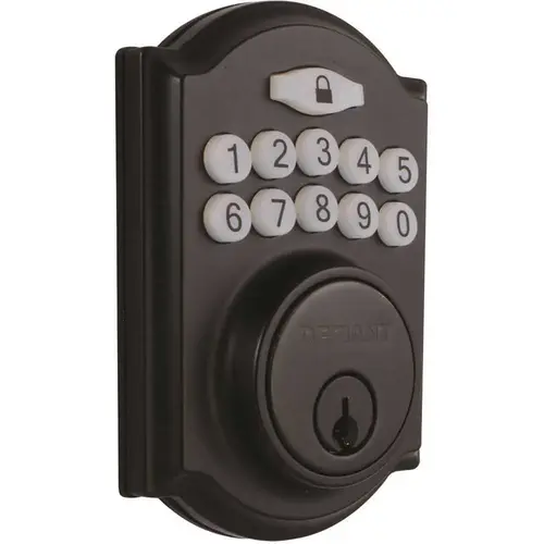Castle Matte Black Single Cylinder Electronic Keypad Deadbolt