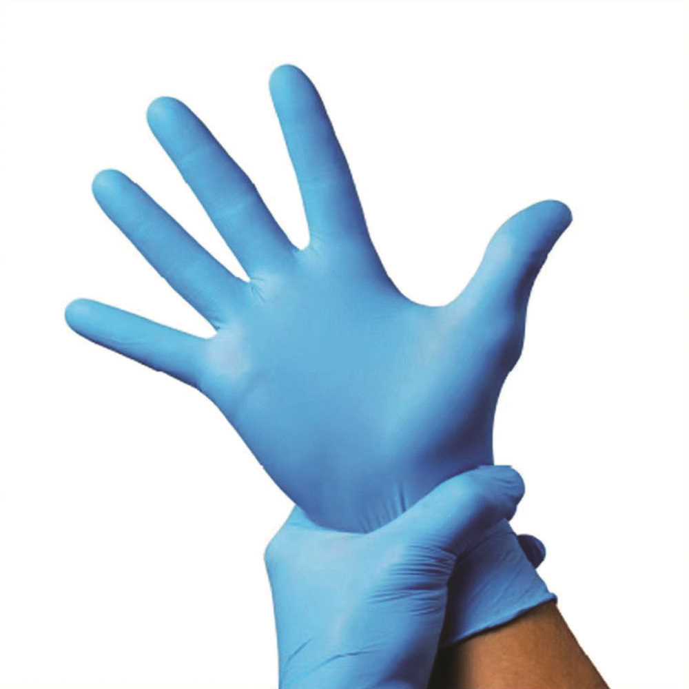 National Brand Alternative NGPF 7002 Medium Blue Powder-Less Nitrile Exam Multi-Purpose Gloves 4 Mil Color/Finish Family - pack of 100