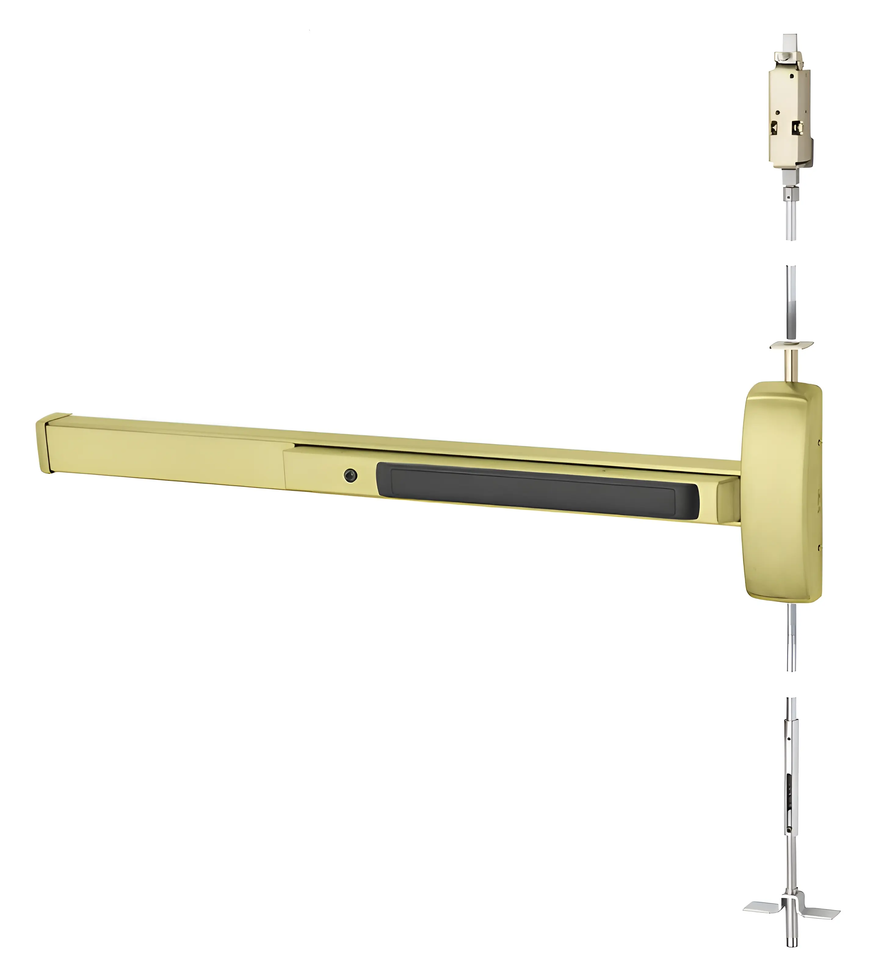 Sargent Concealed Vertical Rod Exit Device Satin Brass 43-WD8606J ETF RHR 4