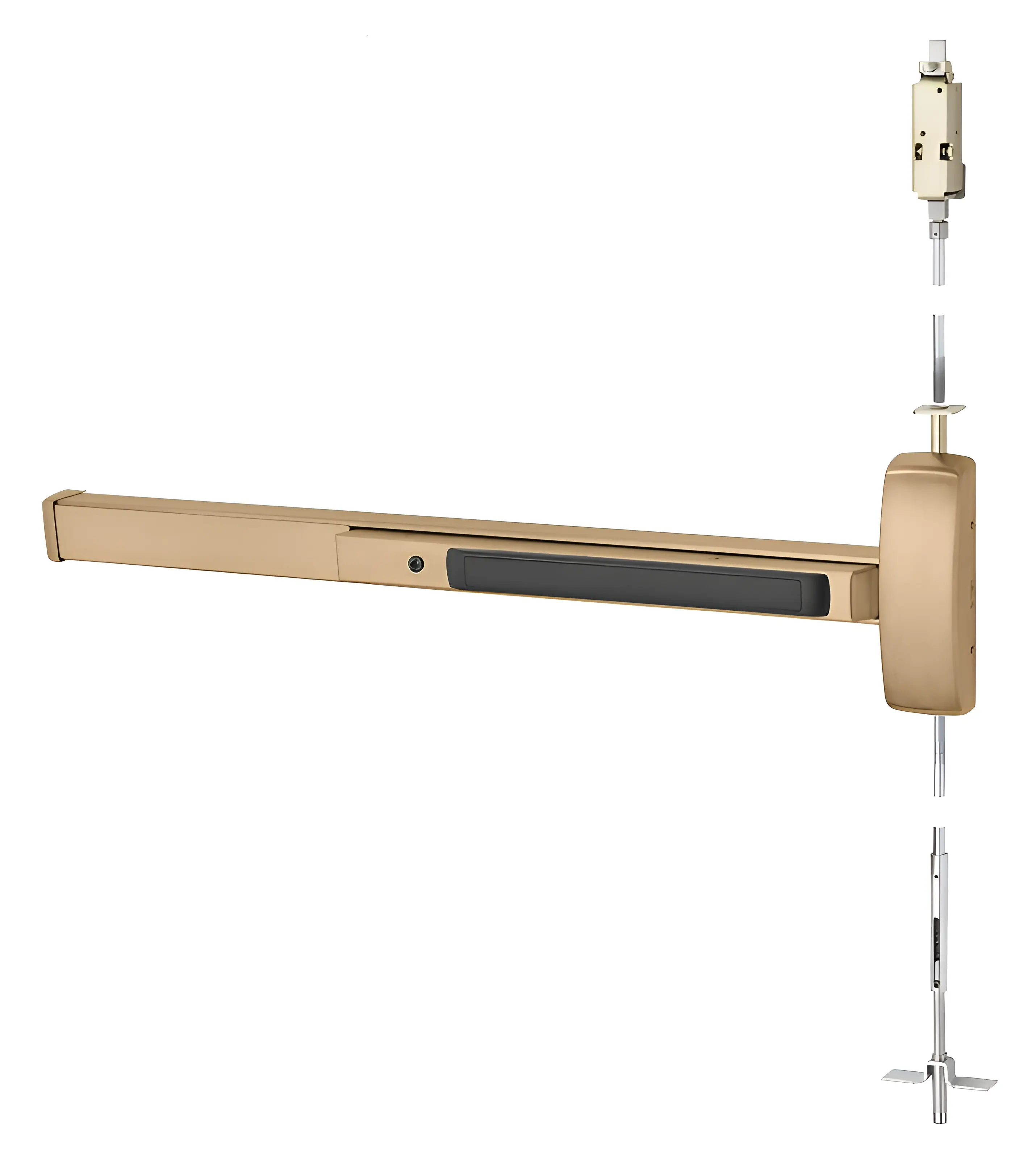 Sargent Concealed Vertical Rod Exit Device Satin Bronze Clear Coated 43-MD8673G-12V ETB LHR 10