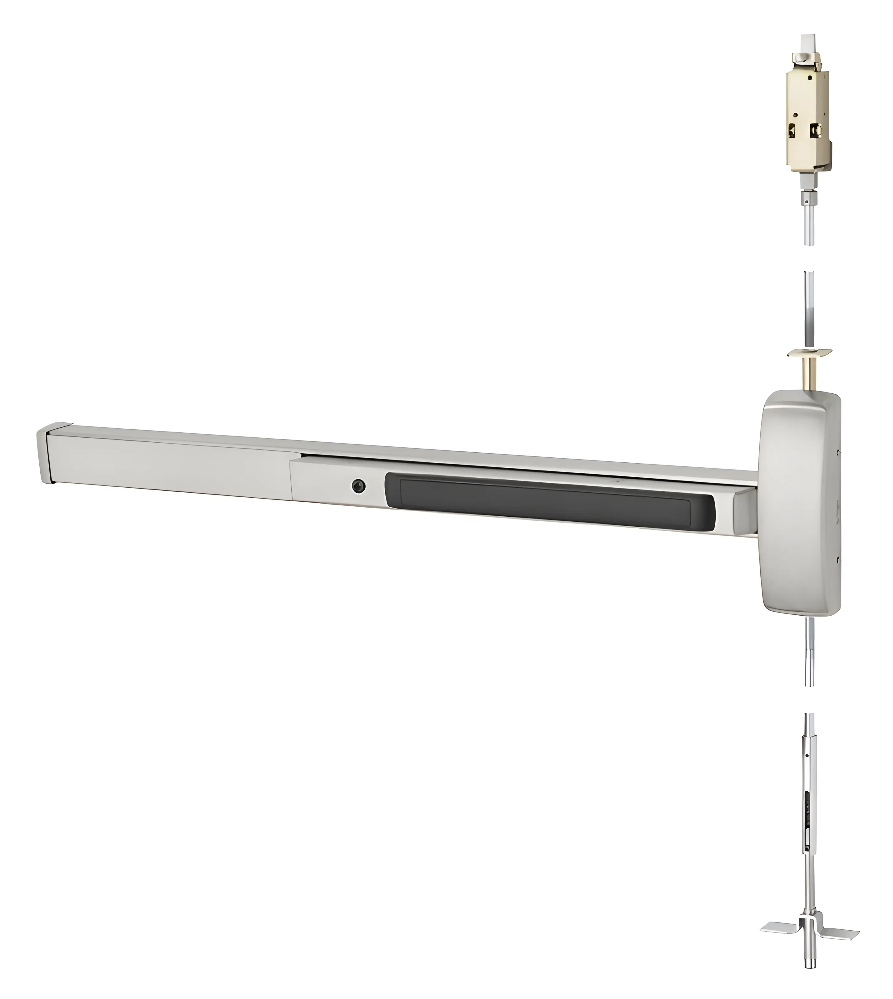 Sargent Concealed Vertical Rod Exit Device Bright Stainless Steel 43-MD8610G ETA RHR 32
