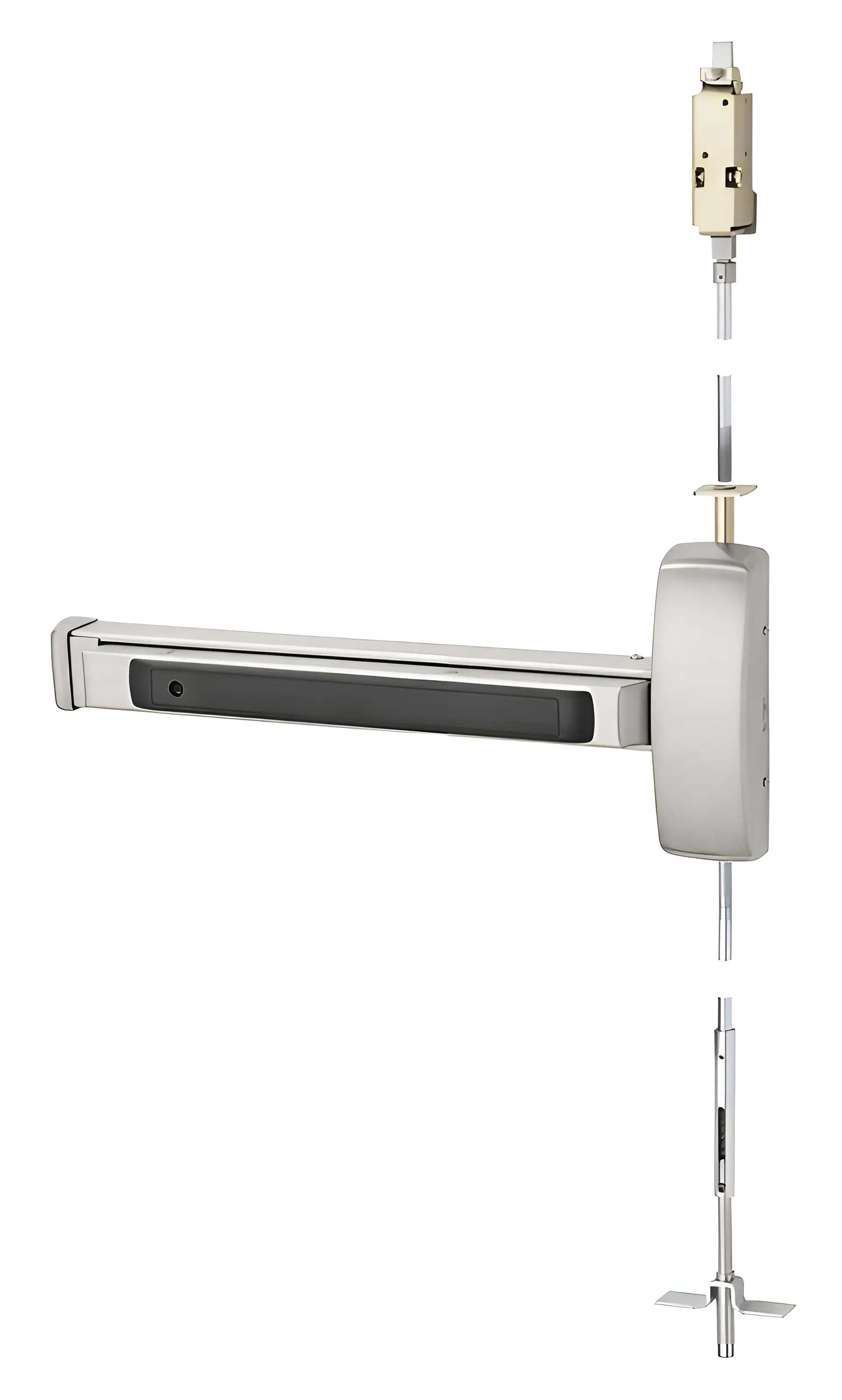 Sargent Concealed Vertical Rod Exit Device Satin Stainless Steel 43-MD8674E-12V ETJ RHR 32D