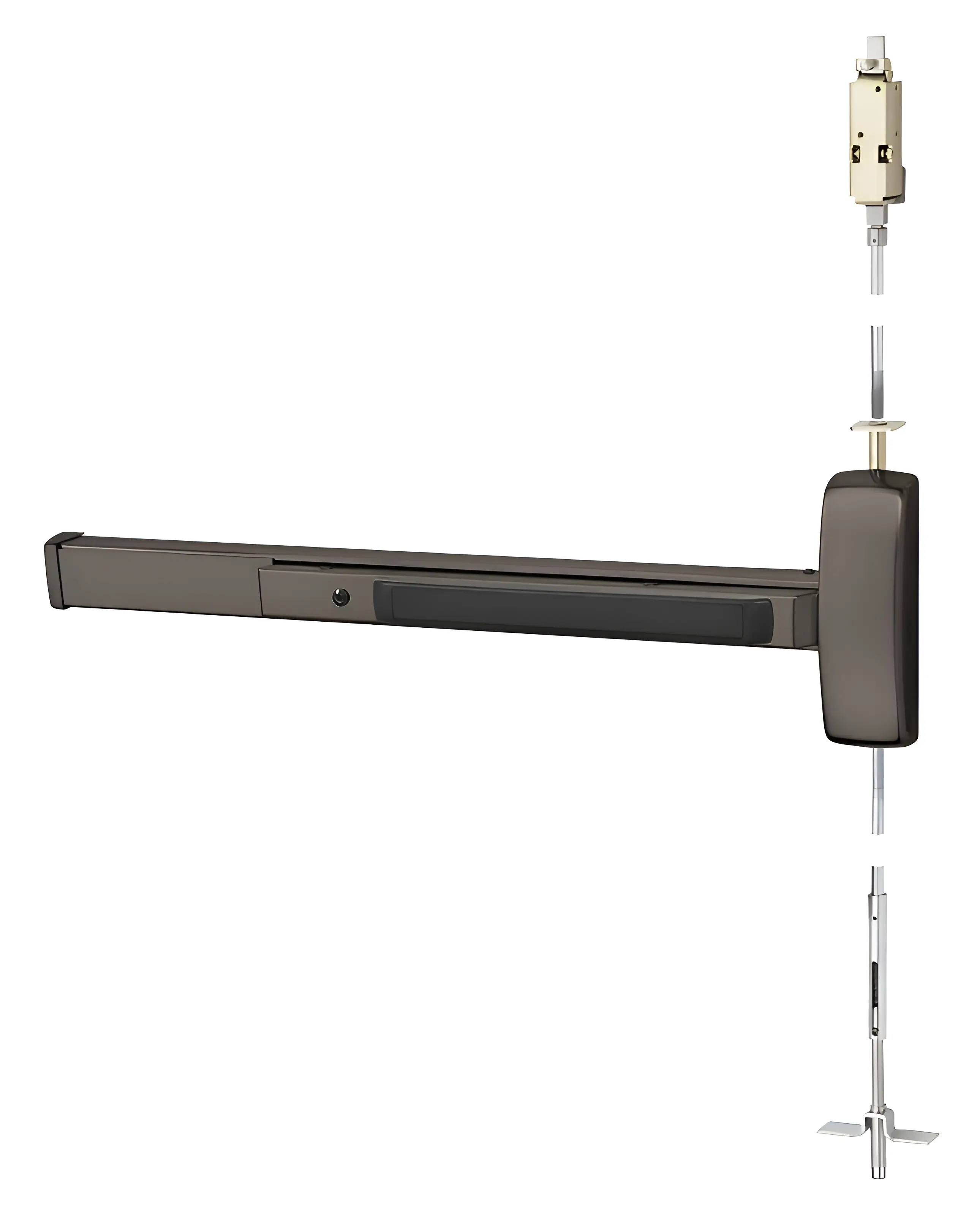 Sargent Concealed Vertical Rod Exit Device Oxidized Satin Bronze Relieved Clear Coated 43-AD8606J ETJ RHR 10BL