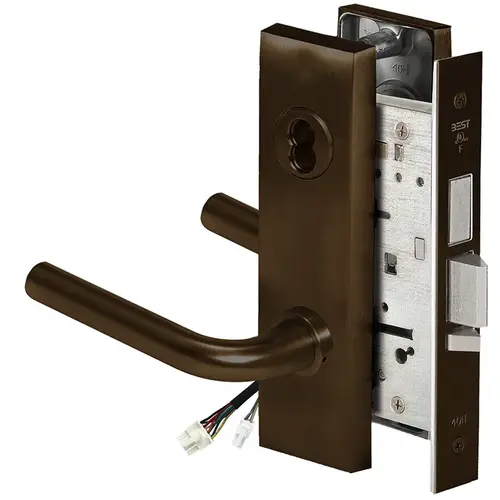 Electric Mortise Lock Dark Oxidized Satin Bronze Oil Rubbed