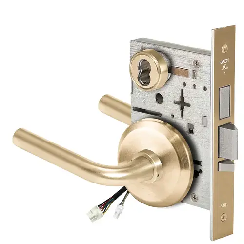 Electric Mortise Lock Satin Brass Electric Mortise Lock Satin Brass