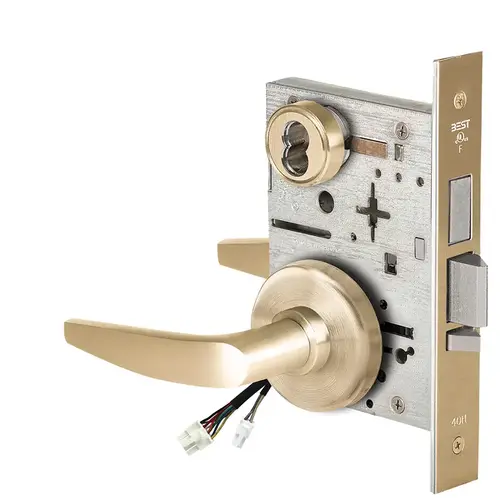 Electric Mortise Lock Satin Brass Electric Mortise Lock Satin Brass