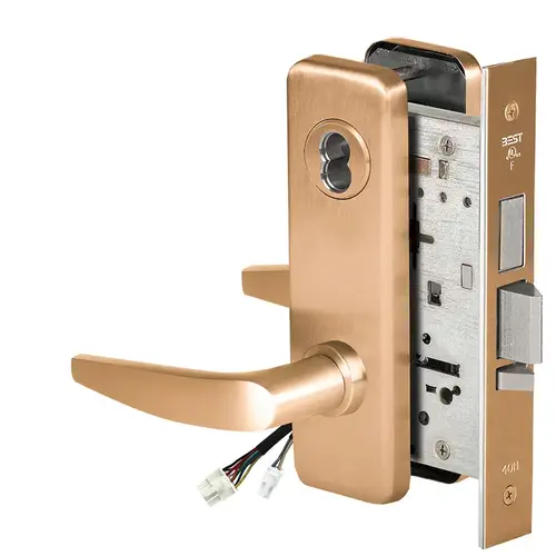 Electric Mortise Lock Satin Bronze Clear Coated Electric Mortise Lock Satin Bronze Clear Coated