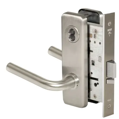Mortise Lock Satin Nickel Plated Clear Coated Mortise Lock Satin Nickel Plated Clear Coated