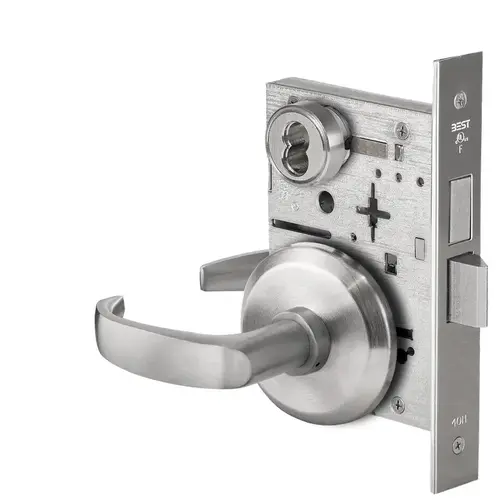 45H Series (G - Communicating Function) - Rose Trim Heavy Duty Mortise Lock, Double Keyed Satin Chrome 45H Series (G - Communicating Function) - Rose Trim Heavy Duty Mortise Lock, Double Keyed Satin Chrome