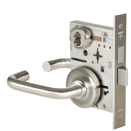Mortise Lock Satin Nickel Plated Clear Coated Mortise Lock Satin Nickel Plated Clear Coated