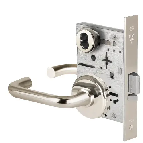 Mortise Lock Bright Nickel Plated Clear Coated Mortise Lock Bright Nickel Plated Clear Coated