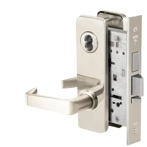 Mortise Lock Bright Nickel Plated Clear Coated Mortise Lock Bright Nickel Plated Clear Coated