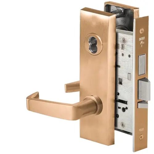 Mortise Lock Satin Bronze Clear Coated Mortise Lock Satin Bronze Clear Coated