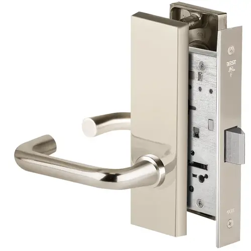 Mortise Lock Bright Nickel Plated Clear Coated Mortise Lock Bright Nickel Plated Clear Coated