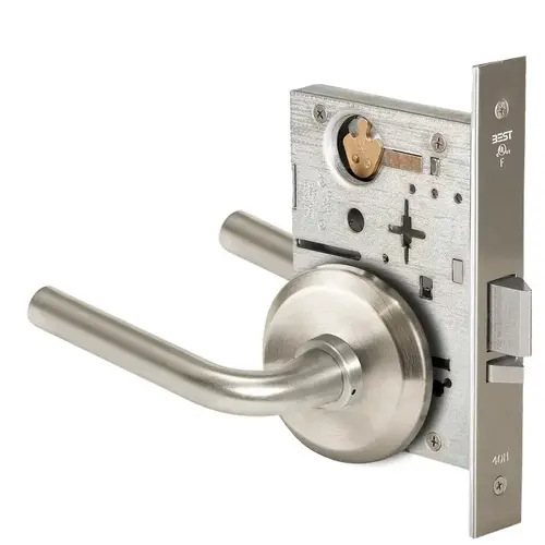 Mortise Lock Satin Nickel Plated Clear Coated Mortise Lock Satin Nickel Plated Clear Coated