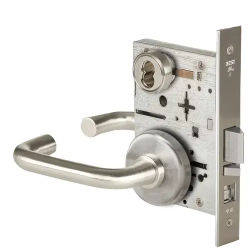 Mortise Lock Satin Nickel Plated Clear Coated Mortise Lock Satin Nickel Plated Clear Coated