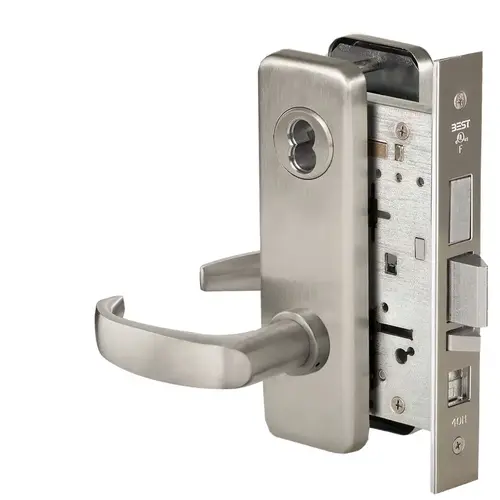 Mortise Lock Satin Nickel Plated Clear Coated Mortise Lock Satin Nickel Plated Clear Coated
