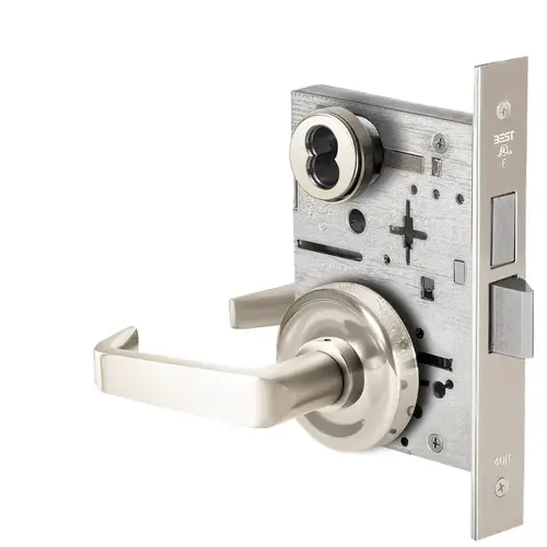 Mortise Lock Bright Nickel Plated Clear Coated Mortise Lock Bright Nickel Plated Clear Coated