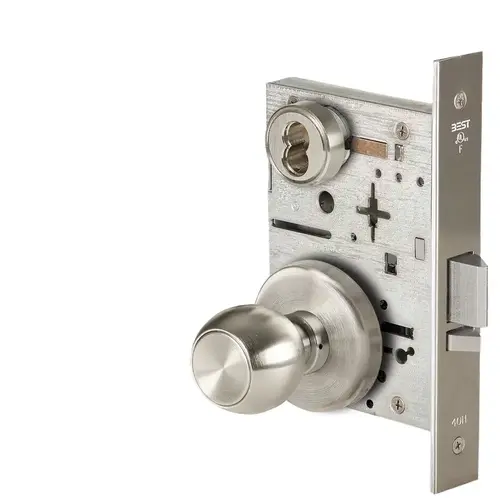 Mortise Lock Satin Nickel Plated Clear Coated Mortise Lock Satin Nickel Plated Clear Coated