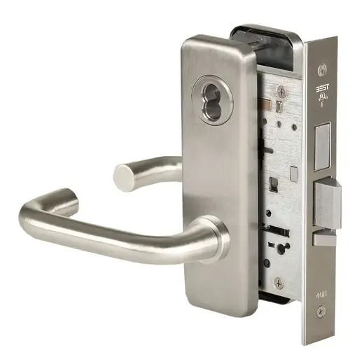 Mortise Lock Satin Nickel Plated Clear Coated Mortise Lock Satin Nickel Plated Clear Coated