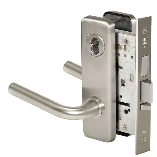 Mortise Lock Satin Nickel Plated Clear Coated Mortise Lock Satin Nickel Plated Clear Coated