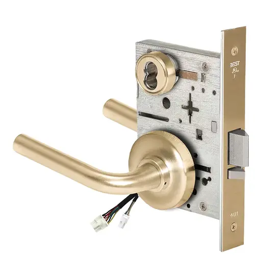 Electric Mortise Lock Satin Brass Electric Mortise Lock Satin Brass