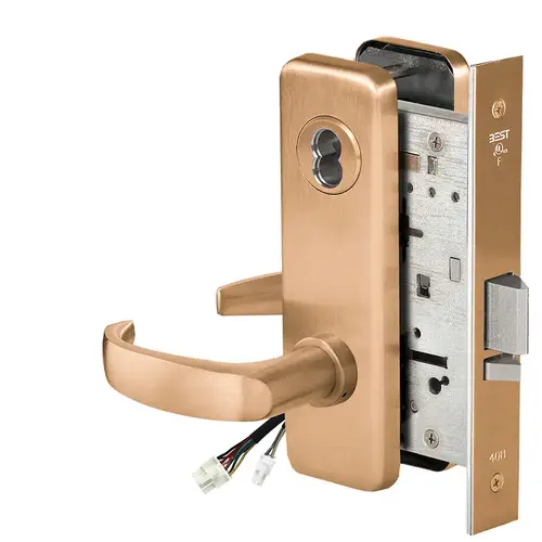 Electric Mortise Lock Satin Bronze Clear Coated Electric Mortise Lock Satin Bronze Clear Coated