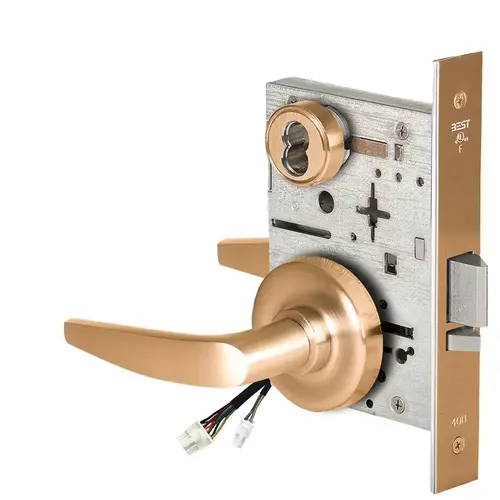 Electric Mortise Lock Satin Bronze Clear Coated Electric Mortise Lock Satin Bronze Clear Coated