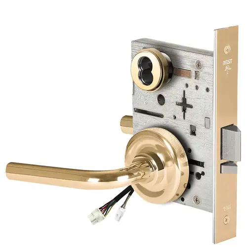 Electric Mortise Lock Bright Brass Electric Mortise Lock Bright Brass