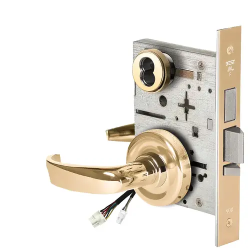 Electric Mortise Lock Bright Brass Electric Mortise Lock Bright Brass