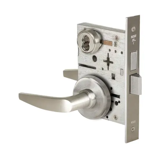Mortise Lock Satin Nickel Plated Clear Coated Mortise Lock Satin Nickel Plated Clear Coated