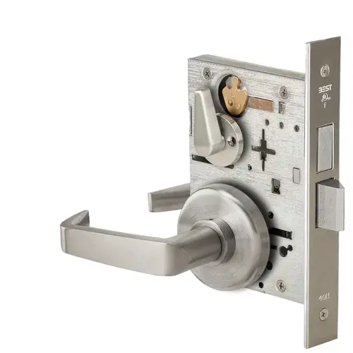 Mortise Lock Satin Nickel Plated Clear Coated Mortise Lock Satin Nickel Plated Clear Coated