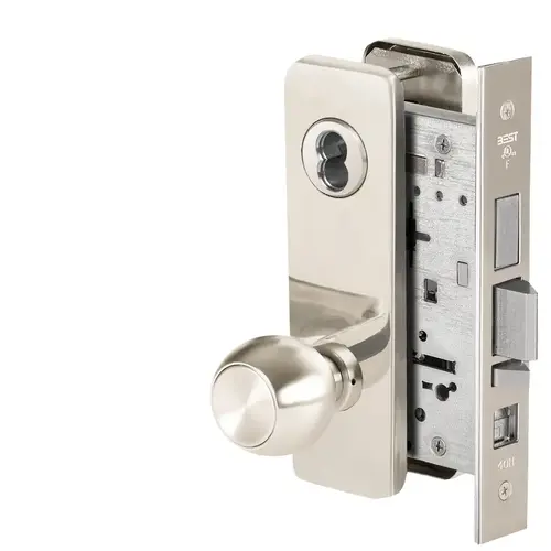 Mortise Lock Bright Nickel Plated Clear Coated Mortise Lock Bright Nickel Plated Clear Coated