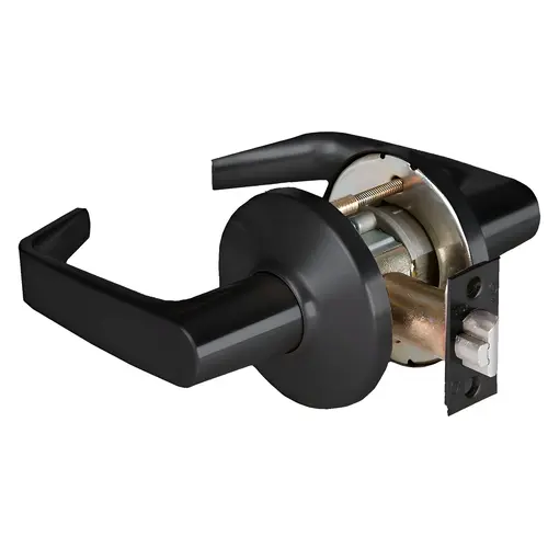 9K Series 2-3/4" Backset Passage 15 Lever and D Rose with ANSI Strike Flat Black Finish 9K Series 2-3/4" Backset Passage 15 Lever and D Rose with ANSI Strike Flat Black Finish
