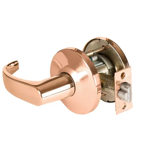 Cylindrical Lock Bright Bronze Clear Coated Cylindrical Lock Bright Bronze Clear Coated