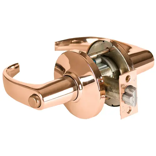 Cylindrical Lock Bright Bronze Clear Coated Cylindrical Lock Bright Bronze Clear Coated