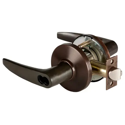 9K Series 2-3/4" Backset 7 Pin Classroom 16 Lever and D Rose with ANSI Strike Less Core Oil Rubbed Bronze Finish 9K Series 2-3/4" Backset 7 Pin Classroom 16 Lever and D Rose with ANSI Strike Less Core Oil Rubbed Bronze Finish