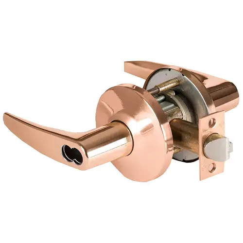Cylindrical Lock Bright Bronze Clear Coated Cylindrical Lock Bright Bronze Clear Coated