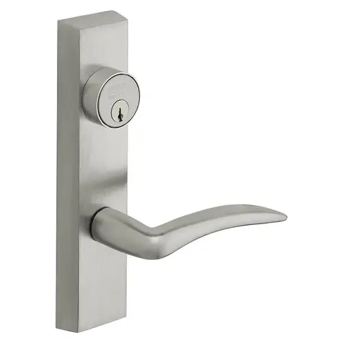 Fail Secure Trim, Power Off Locks Lever, Key Retracts Latch, Conventional Rim Cylinder, LA Keyway, 24V, LHR, A Lever, Satin Chrome Fail Secure Trim, Power Off Locks Lever, Key Retracts Latch, Conventional Rim Cylinder, LA Keyway, 24V, LHR, A Lever, Satin Chrome