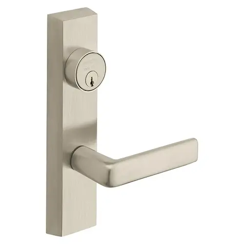ET Lever Exit Device Trim Satin Nickel Plated Clear Coated ET Lever Exit Device Trim Satin Nickel Plated Clear Coated