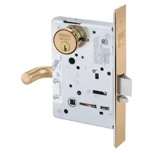 Mortise Lock Bright Bronze Clear Coated Mortise Lock Bright Bronze Clear Coated