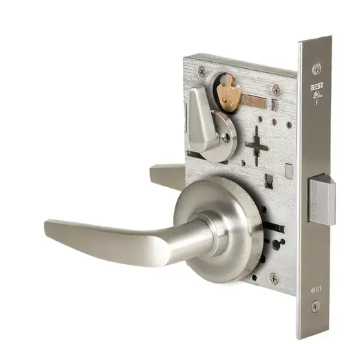 Mortise Lock Satin Nickel Plated Clear Coated Mortise Lock Satin Nickel Plated Clear Coated