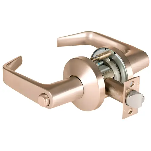 9K Series 2-3/4" Backset Privacy 15 Lever and K Rose with ANSI Strike Satin Bronze Finish 9K Series 2-3/4" Backset Privacy 15 Lever and K Rose with ANSI Strike Satin Bronze Finish