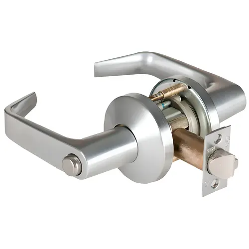 9K Series 2-3/4" Backset Privacy 15 Lever and K Rose with Standard Strike Satin Chrome Finish 9K Series 2-3/4" Backset Privacy 15 Lever and K Rose with Standard Strike Satin Chrome Finish